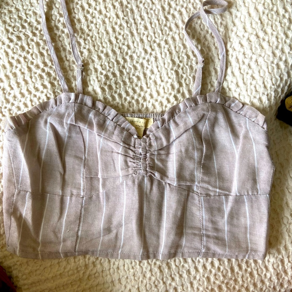 Linen bustier top